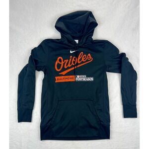 Nike Baltimore Orioles 2023 Postseason Hoodie Pullover Black Mens M MLB